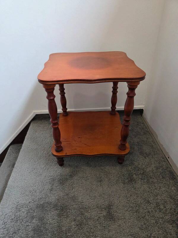 Small vintage wooden side table or bedside table