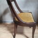 Old Empire-style gondola chair. Wooden chair - gold velvet. L48cm