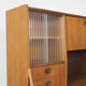 Vintage dutch teak buffet with showcase 1960