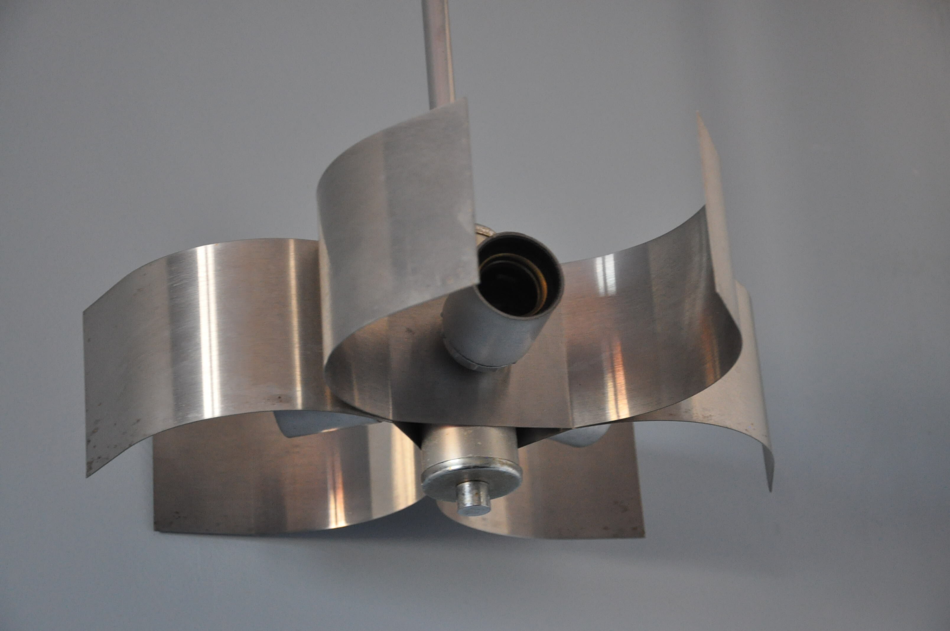 Brushed aluminum hanging 70s