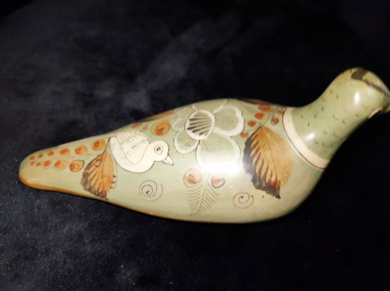 Vintage glazed ceramic bird