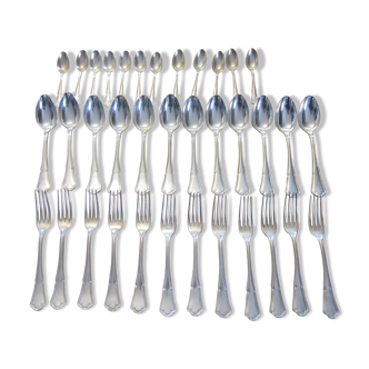 Menagere ercuis in silver metal 36 pieces
