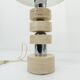 Table lamp in travertine and chrome, Italy, 1970s