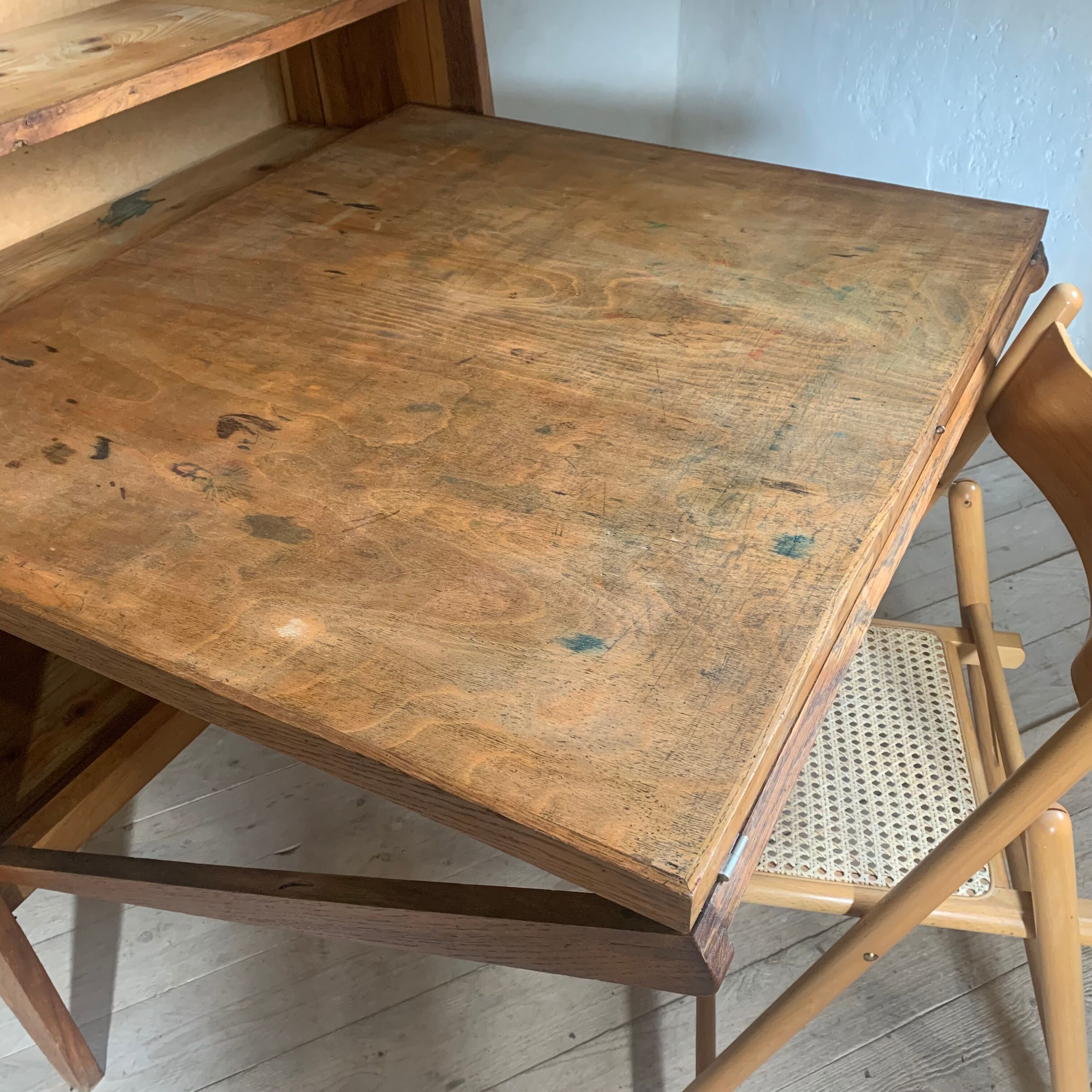 Vintage oak secretary sideboard