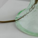 Murano Glass Table Lamp in Delicate Green, Wavy Shade, Italian 1980s Design – Elegant Bedside Decor