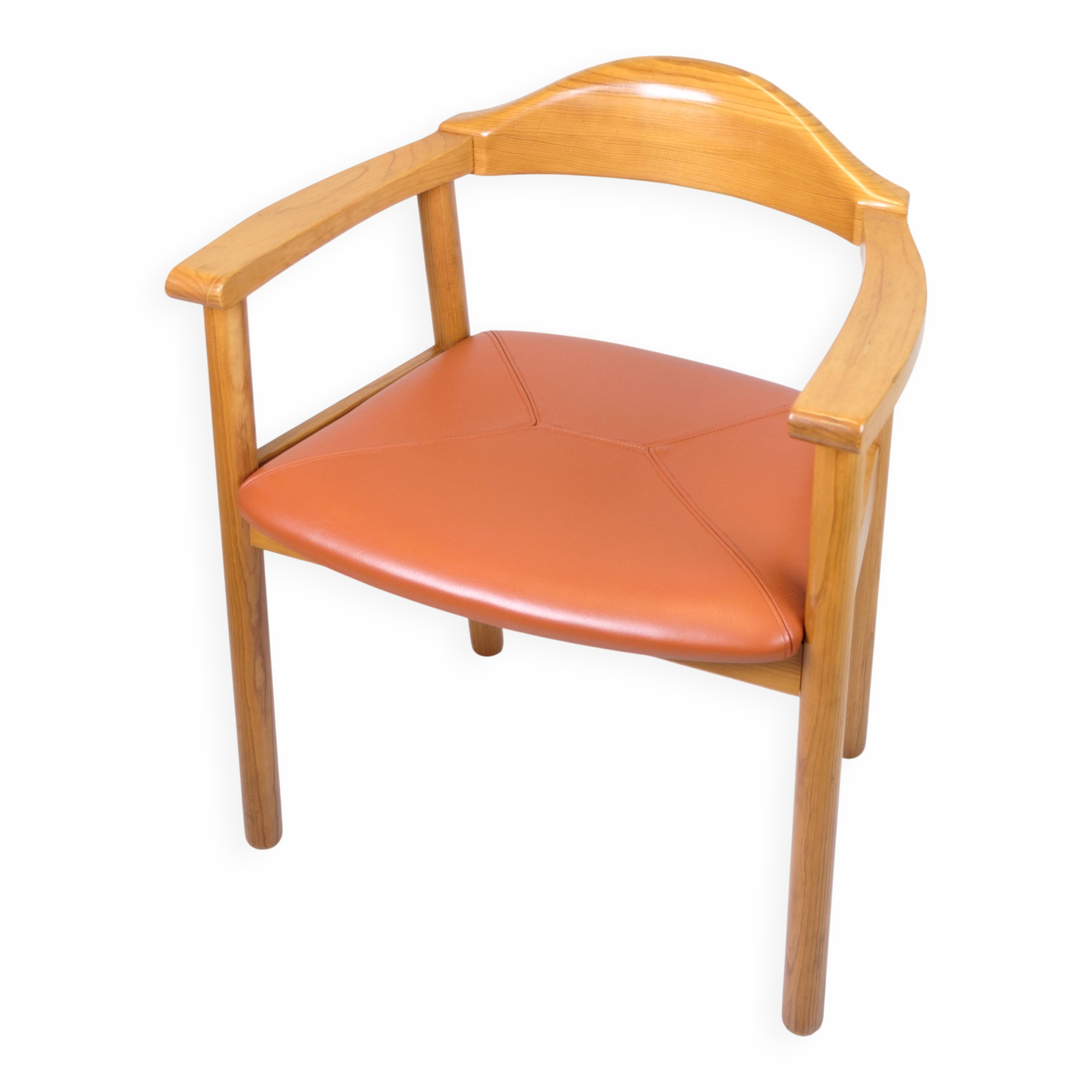 Armchair - Model Form 75 - Cognac leather seat - Tappede Collections - Andreas Hansen - 1980s