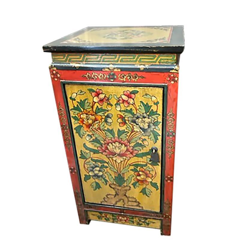 Tibetan side cabinet with 1 door