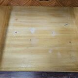 1960s bedroom dresser with six drawers and glass top