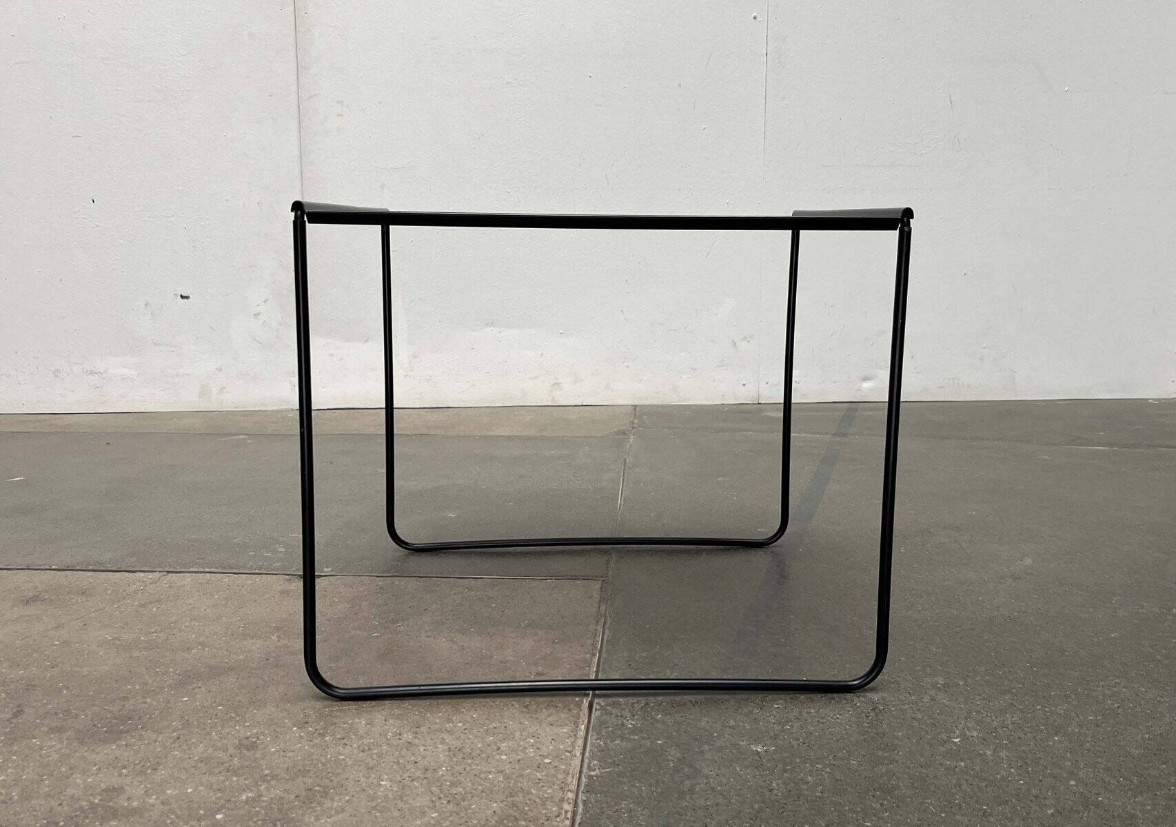 Postmodern perforated metal nesting side table from Ikea, 1980s.