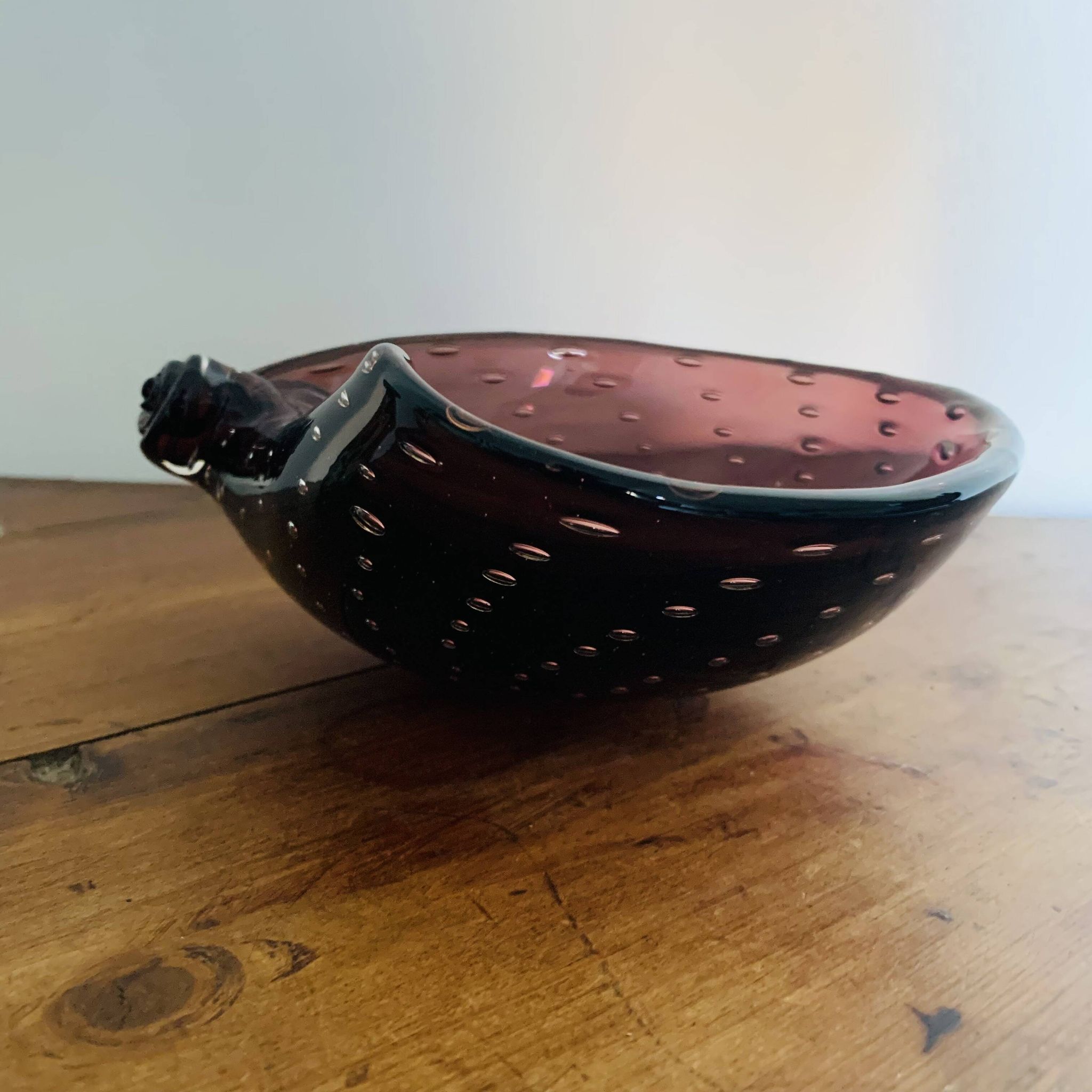Empty shell pocket in Murano glass, Italy 1960