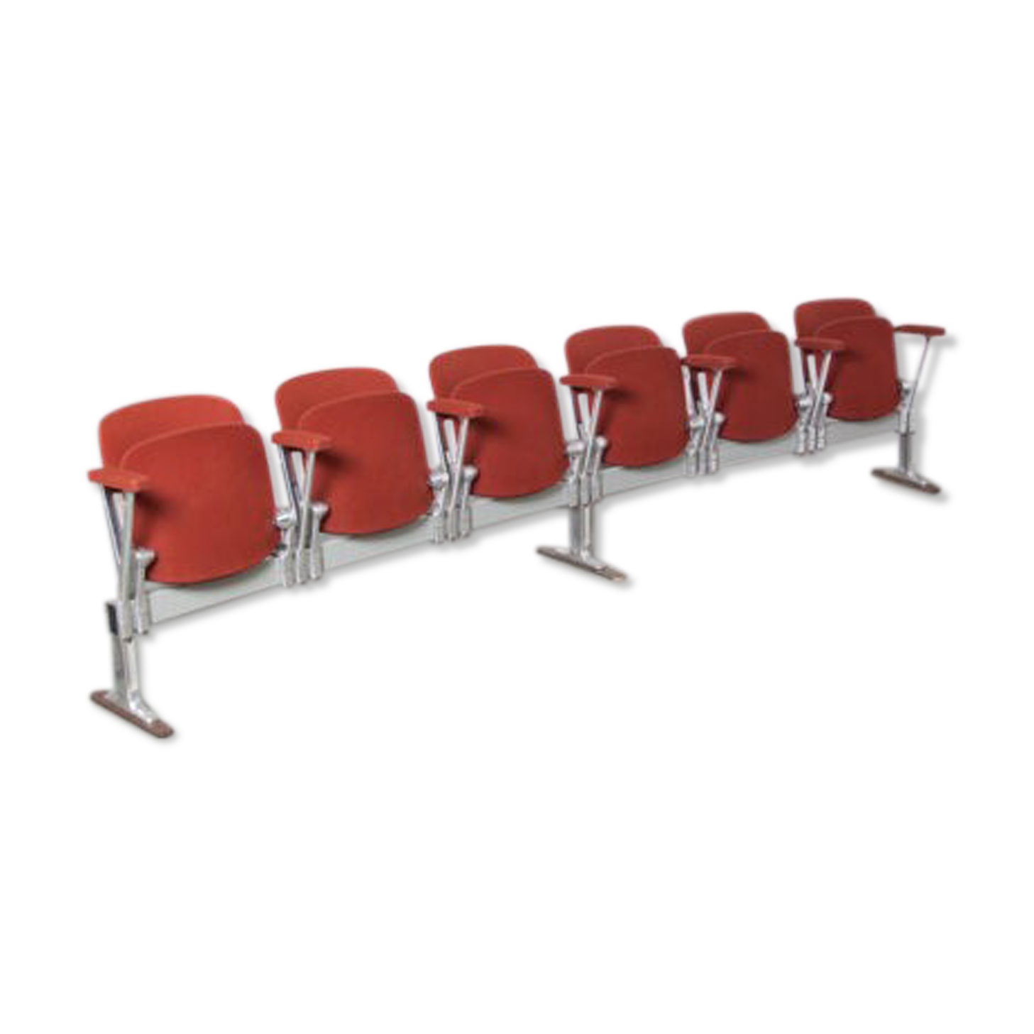 Bench Castelli Piretti Axis 3000 6 seats red