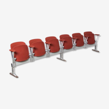 Bench Castelli Piretti Axis 3000 6 seats red