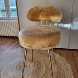 Chaise Pelfran en fausse fourrure