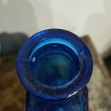 XXL cobalt blue bottle with embossed bird