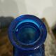 XXL cobalt blue bottle with embossed bird