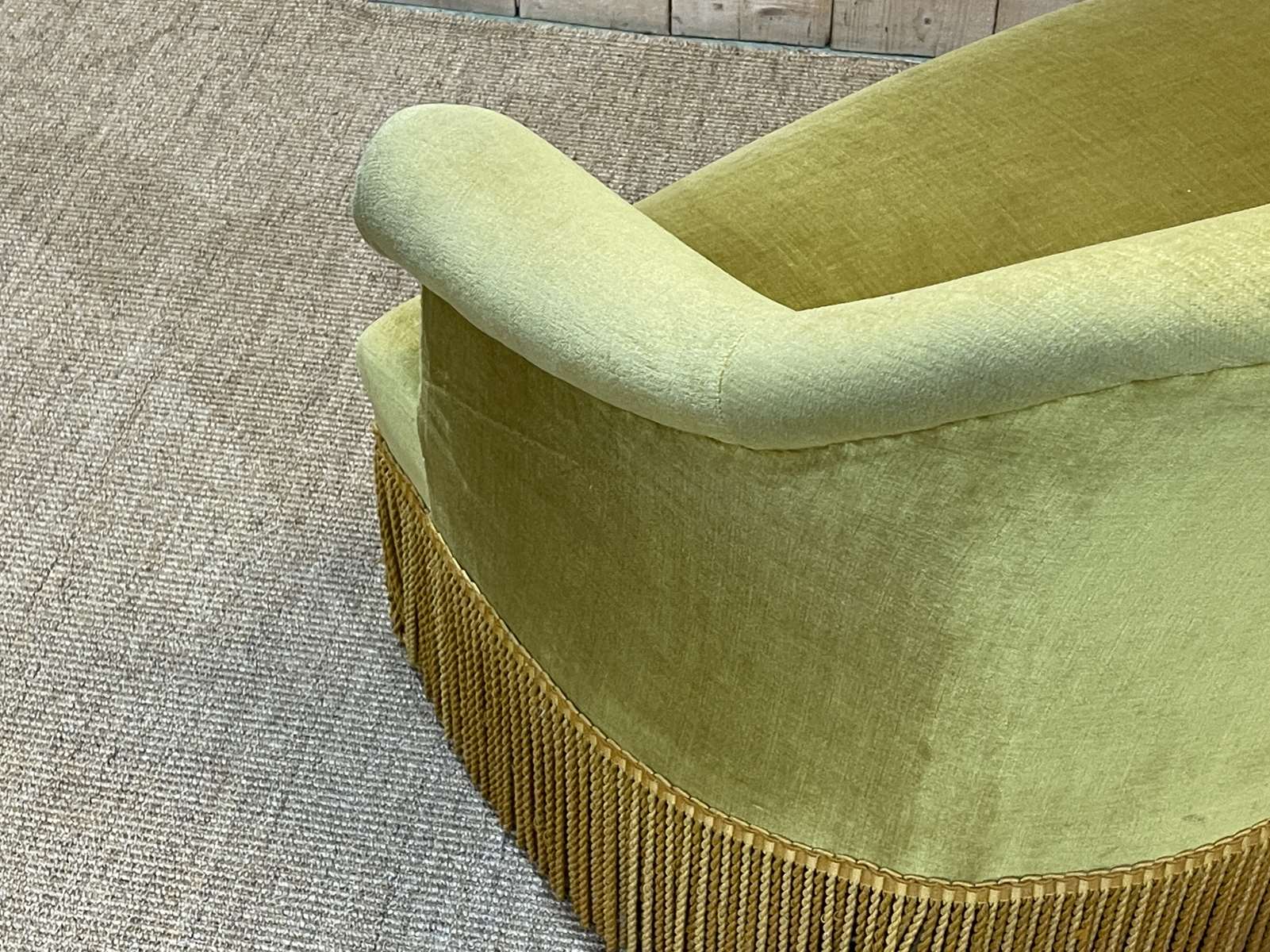 1950s velvet toad sofa