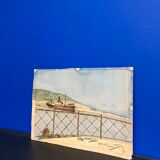 Vintage marine watercolor