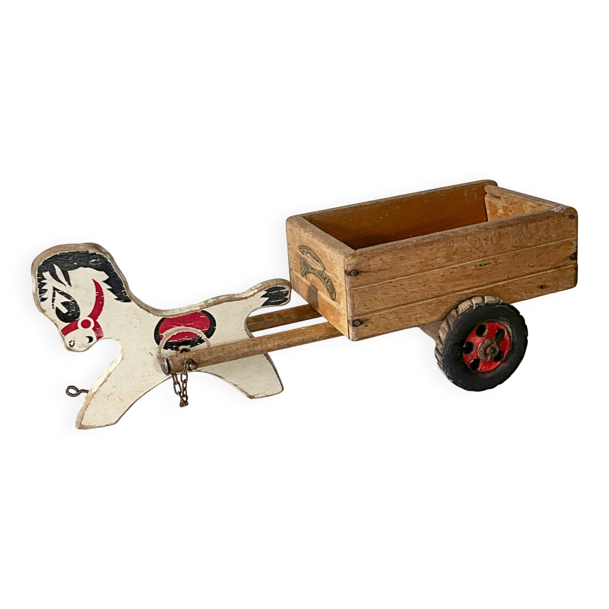 Pull-along toy, "SANTA'S WORKSHOPS", antique toy
