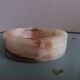 Round alabaster ashtray
