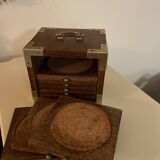 Box for wood and cork coasters