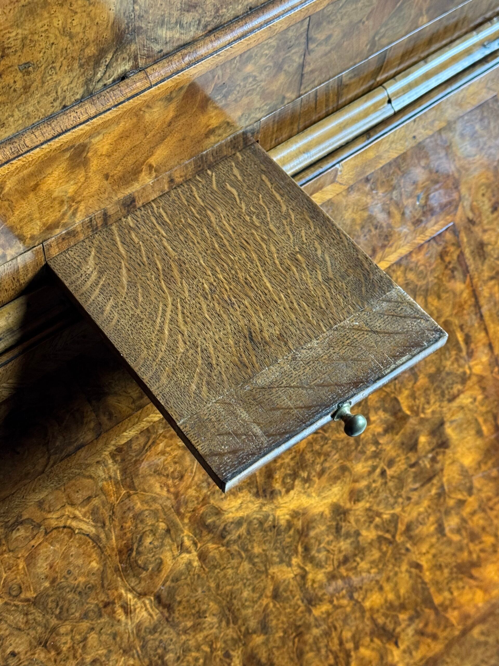 Burr walnut bureau bookcase 19th century