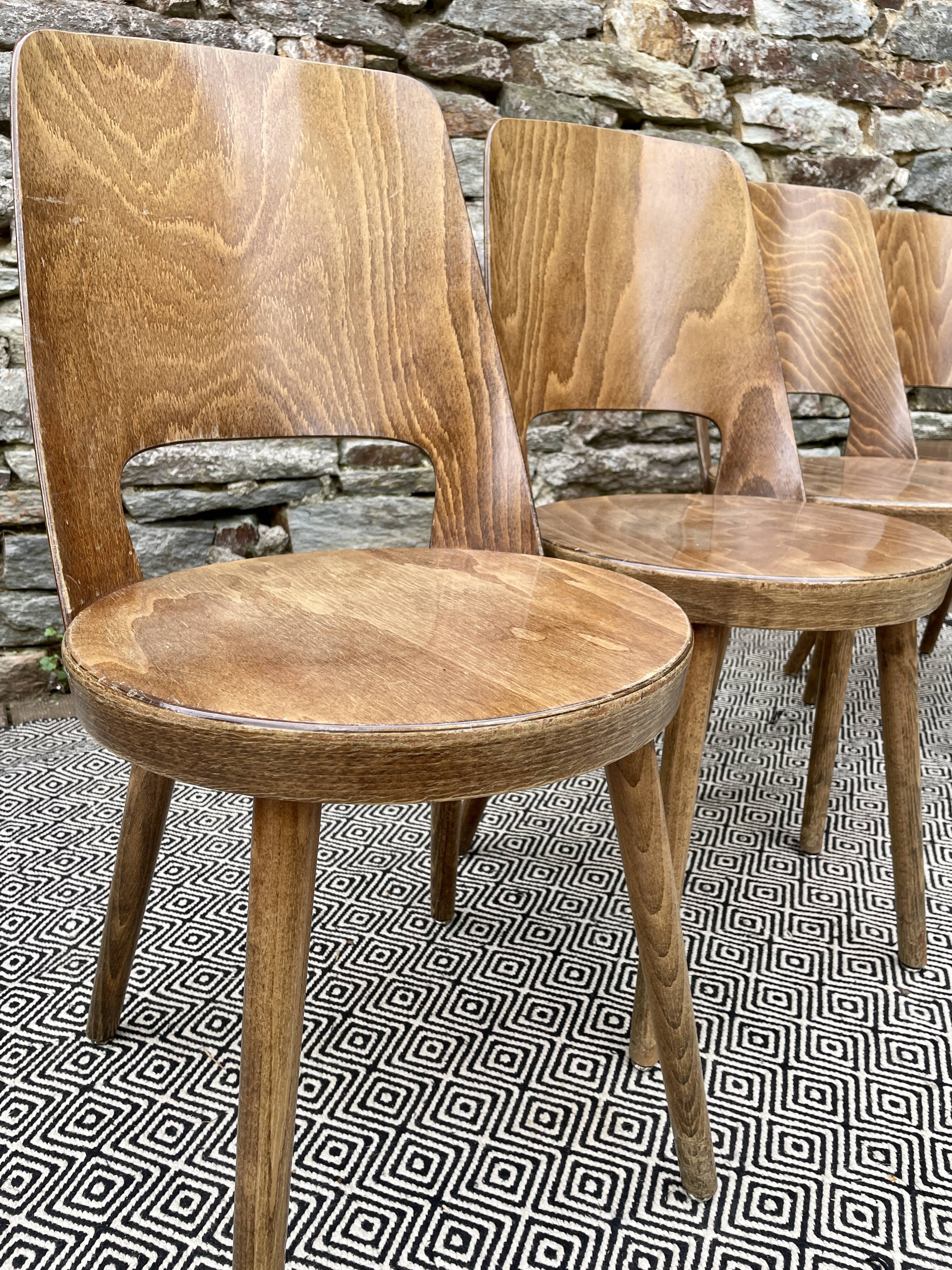 Set of 4 Baumann bistro chairs Mondor model