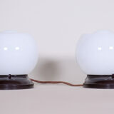 Pair of white Functionalism table lamps - 1930s Germany