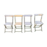 Ensemble de 4 chaises de jardin pliantes