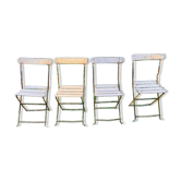 Ensemble de 4 chaises de jardin pliantes