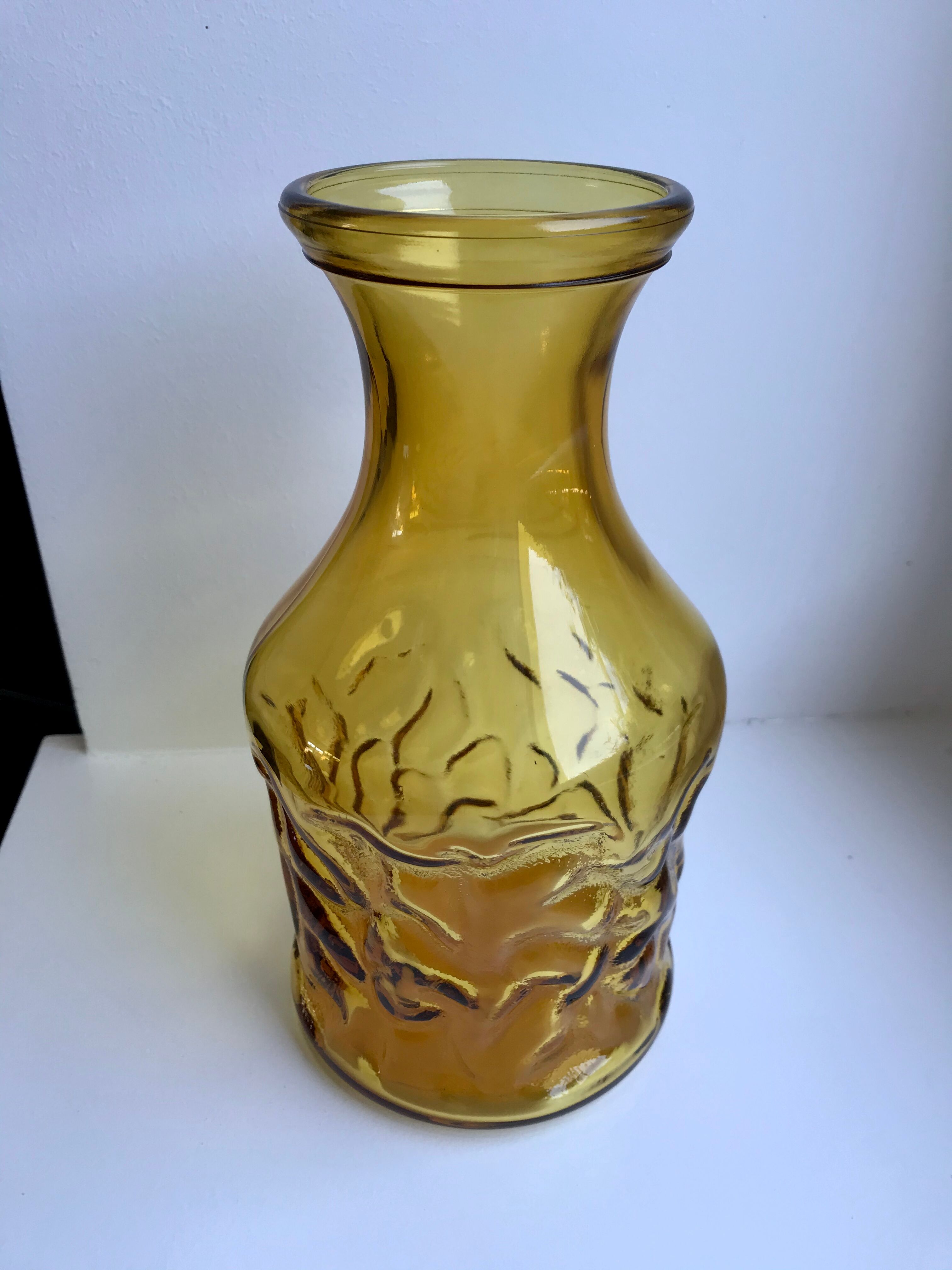 Carafe / pichet ambré années 70