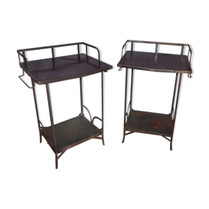 Paire de tables en fer
