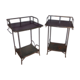 Pair of wrought iron tables
