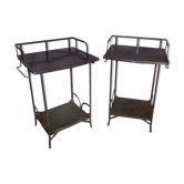 Paire de tables en fer forgé