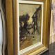 French school – Animated farm scene – Oil on panel
