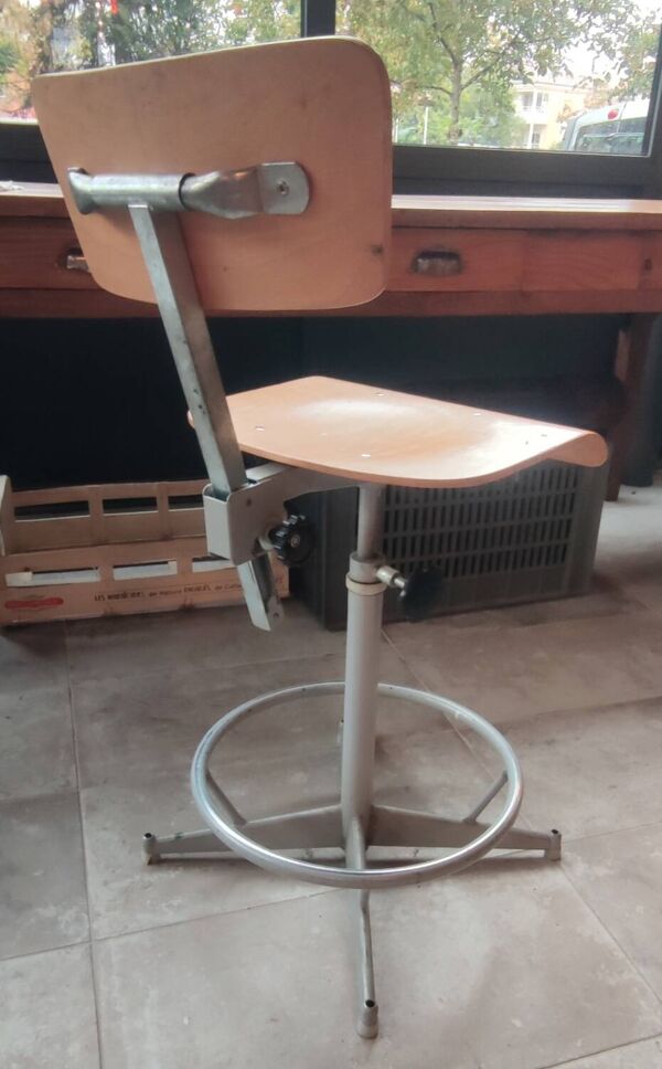 Chaise d atelier vintage/chaise industrielle
