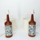 Pair of Scandinavian teak and mosaic table lamps, Denmark 1960s