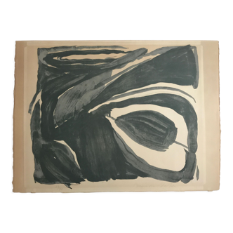 Lithographie originale signée et numérotée de Bram VAN VELDE, MP 042, 1967