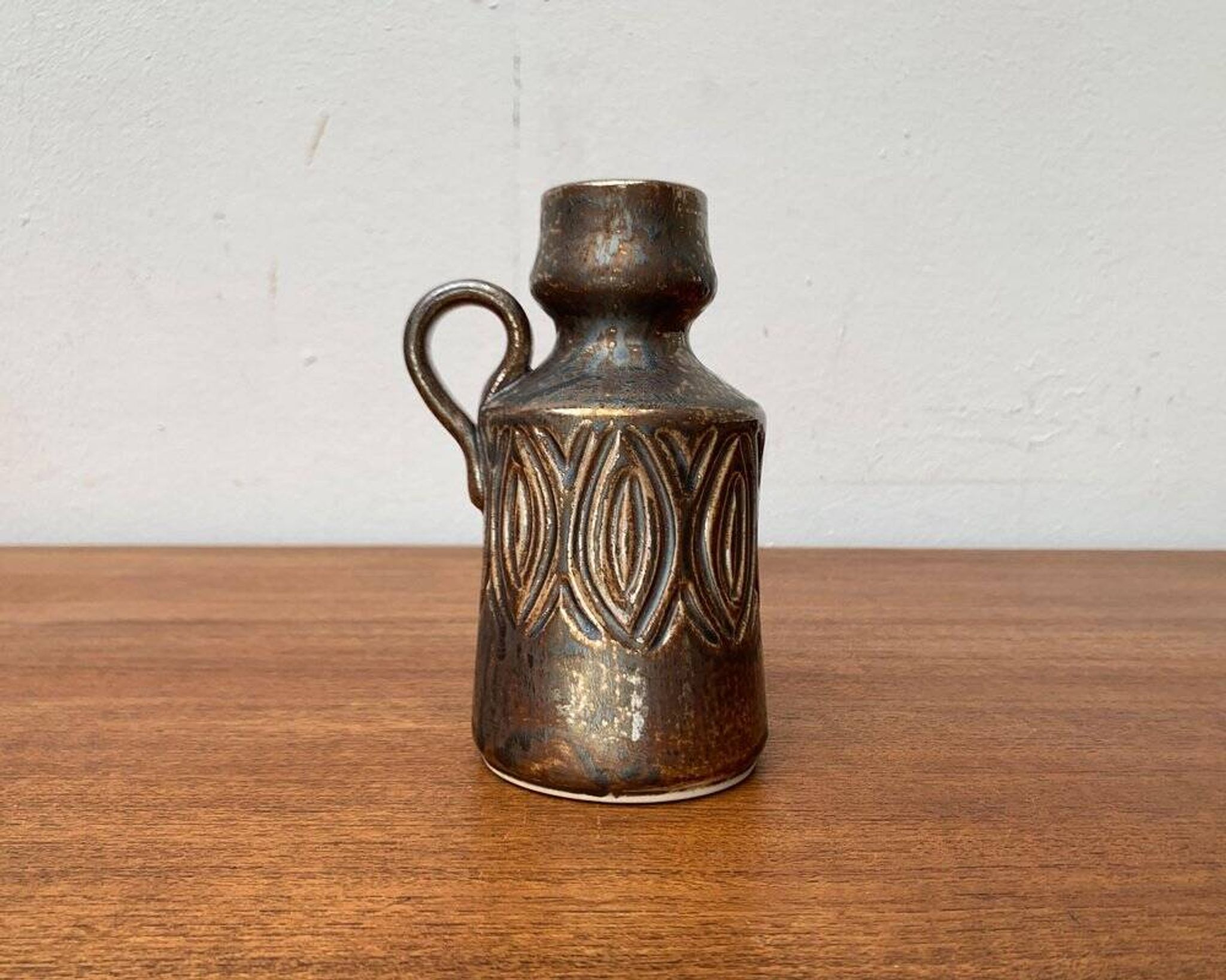 Carafe vase from Lovemose Danish Pottery Studio, mid-century Denmark, 1960s.