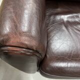 Brown leather club chair