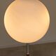 Modernist floor lamp in teak, chrome metal, opaline, Czechoslovakia 60s