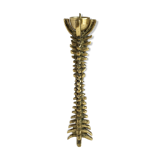 Brutalist bronze candleholder, 1970s