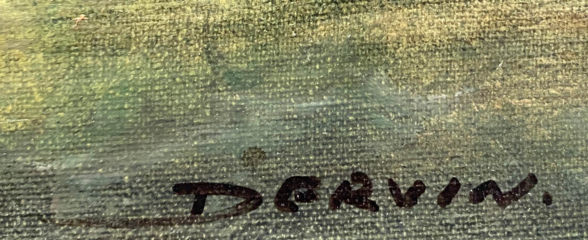 HST painting "The family walk" signed Dervin