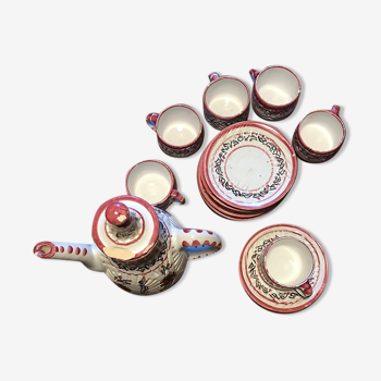 Moroccan ceramic tea set 70s