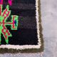 Moroccan Boucherouite rug black - 134 x 195 cm