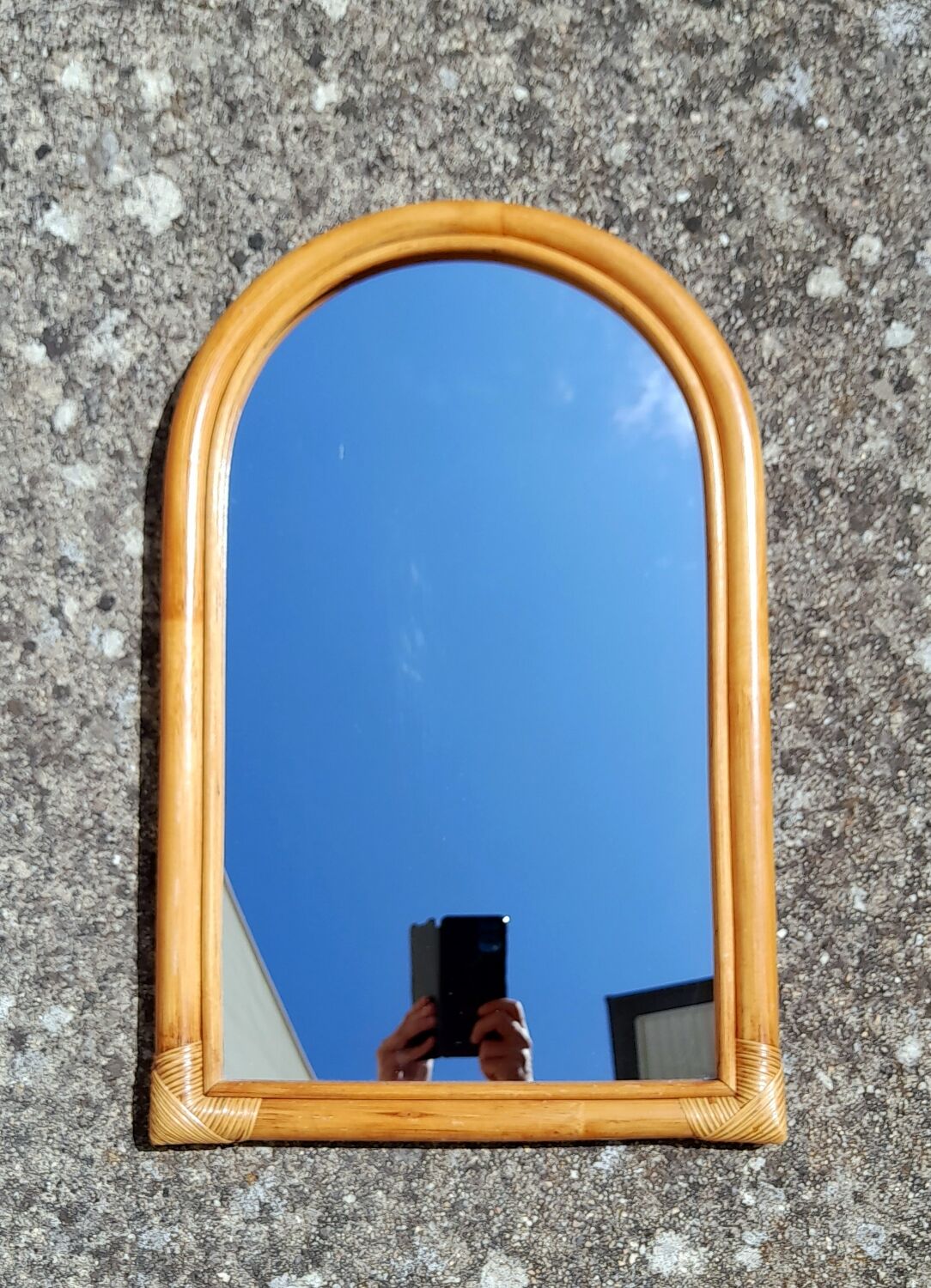 Rattan mirror 60s
