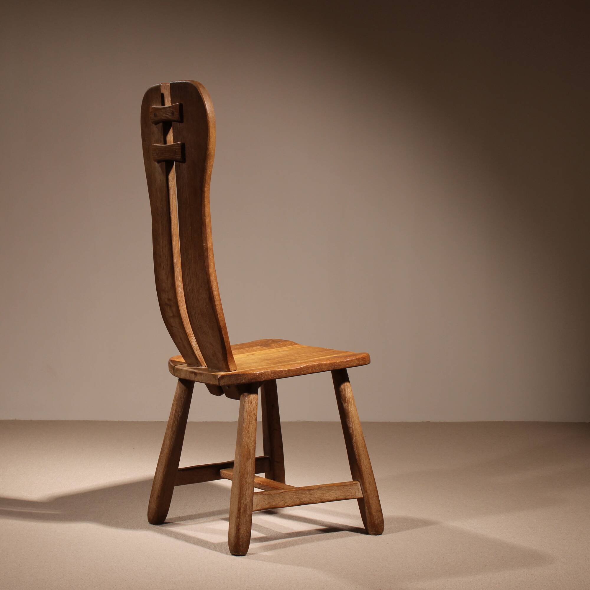 Four Brutalist Dining Chairs by De Puydt | Belgium 1970s