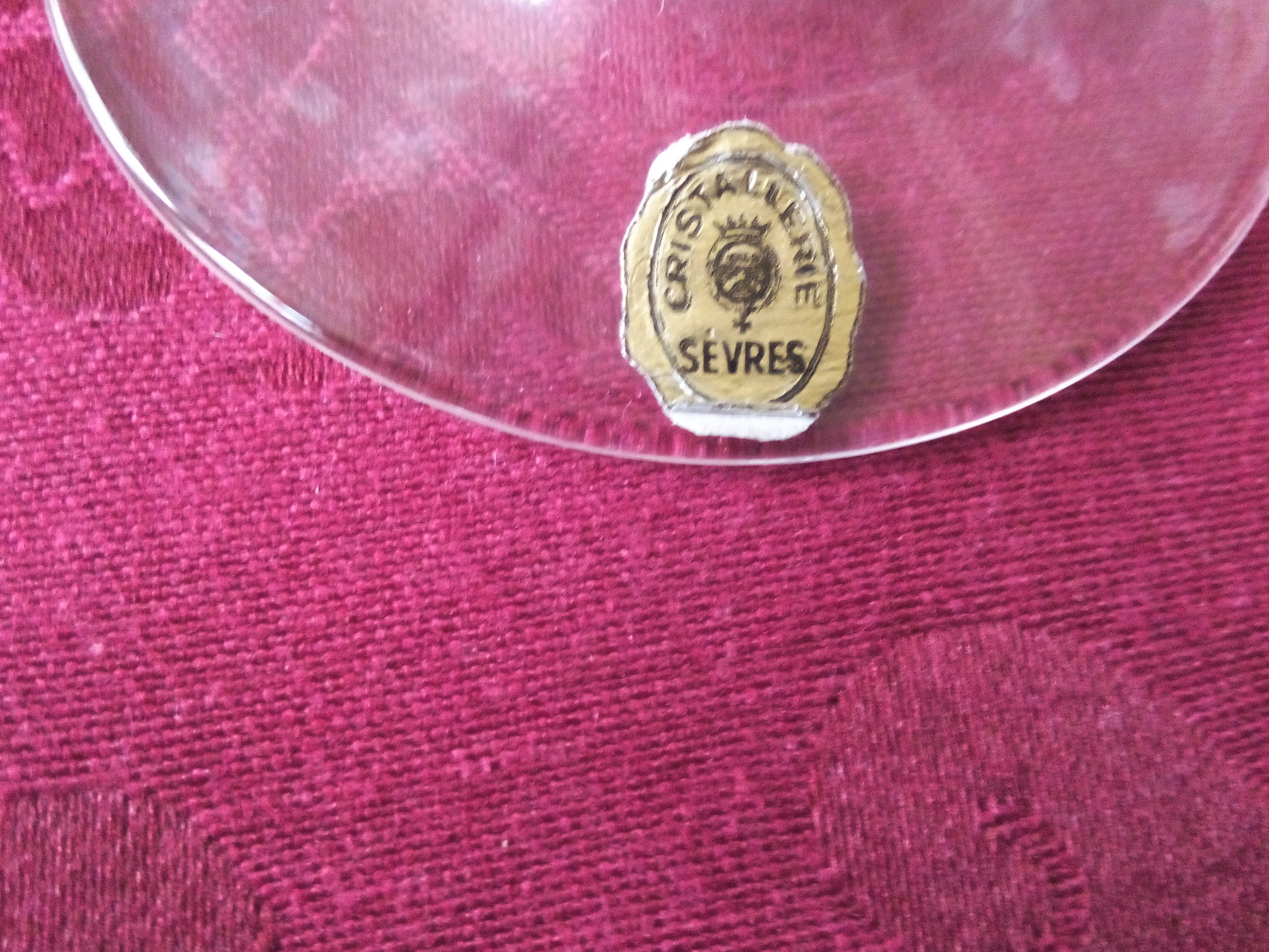 10 cristallerie de sevres wine glasses