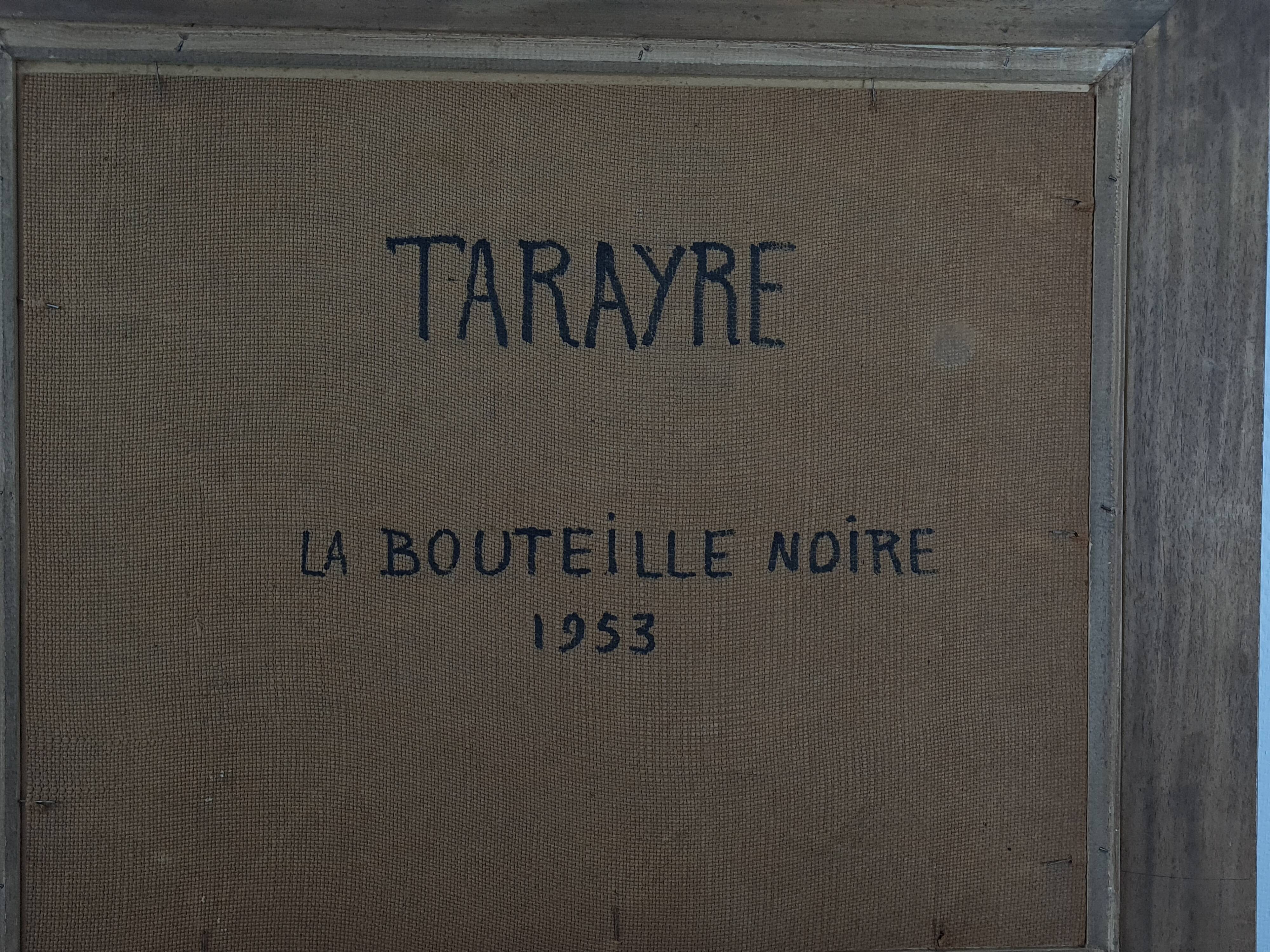 Still life signed Tarayre dated 1953, beautiful carved wood frame 78x90 cm SB