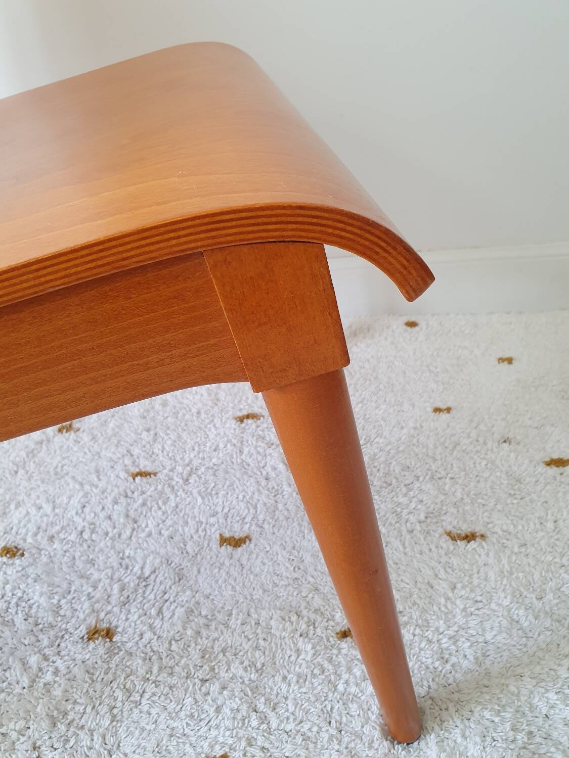 Scandinavian armchair in curved wood