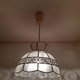 Suspension vintage en nacre et laiton